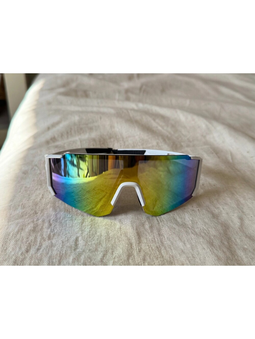 White Frame Cycling Sunglasses(Rainbow)